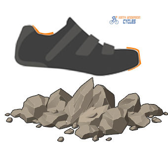 ankle support and toe protection from rocks