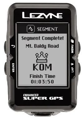 Black and white LCD - LEZYNE Enhanced Super GPS Cycling Computer